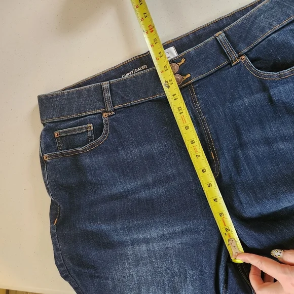 Penningtons Curvy Fit Denim Capri Dark Wash Jeans d/C Plus Size 20 New Summer - Picture 8 of 11